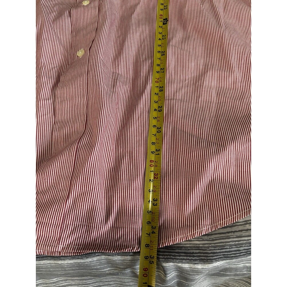 Brooks Brothers Men's Original Polo Oxford Shirt 19 37 Button Down Red Striped - Picture 5 of 7